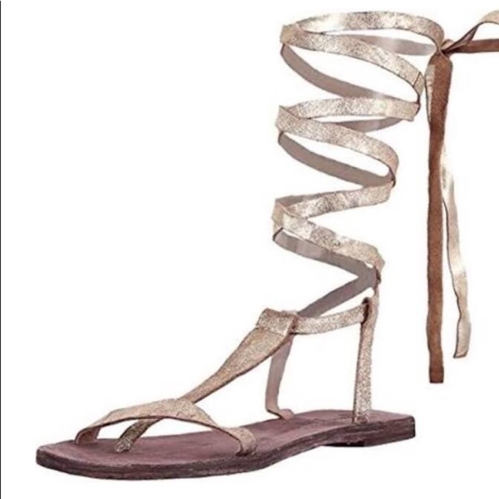 Free People Dahlia Sunkissed Lace Up Sandal